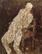 Egon Schiele Portrait of Johann Harms oil